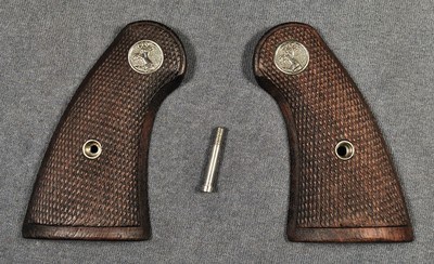 Colt Factory Pre-War Officers Model / Army Special / Official Police Walnut Grips - Image 1 of 4