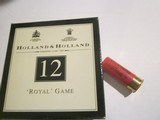 Holland & Holland 12 Bore 2.5 inch shotgun shells 2 boxes of 25 each. Made in England 1oz #6 shot - 7 of 8