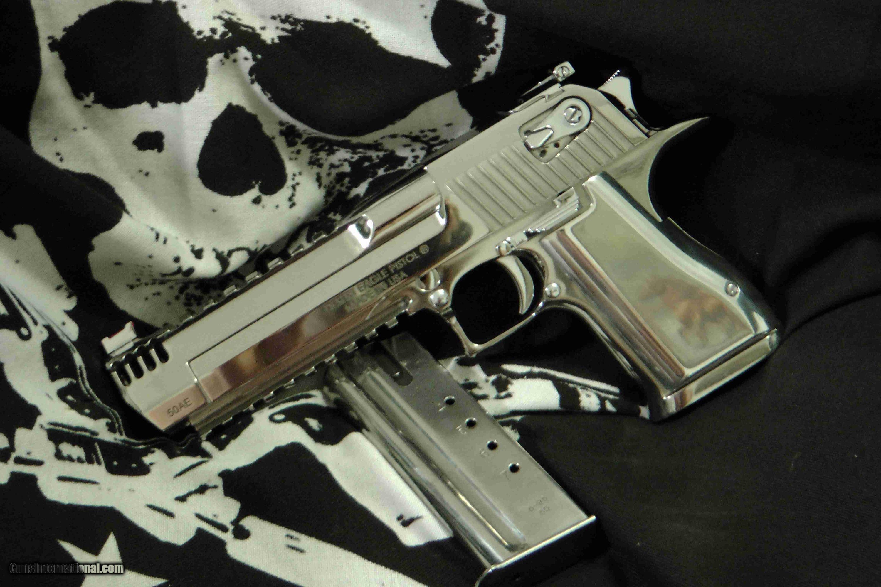 Desert Eagle 50ae Custom Polished Stainless Steel Collectors Edition