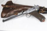 Rare & Minty 1914 Erfurt Artillery Luger P.08 Rig - Holster & Shoulder Stock. Matching Grips! - 1 of 25