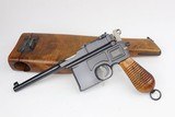 Gorgeous Commercial Mauser C96 & Stock 1930s 7.63x25mm WW2 / WWII Interwar Period - 1 of 15