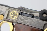 Custom Engraved DWM Luger - Iron Cross Limited Edition 9mm Pistol Post WW1 Restoration P.08 - 8 of 18