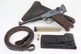 Rare, Excellent 1917 DWM Navy Luger Rig - 1 of 16
