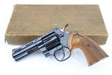 Colt Python Revolver: Blued with 4in Barrel. 1977 Production with Box - 1 of 15