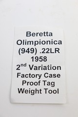Mint, Cased 1958 Beretta Olimpionica - With Original Proof Tag - 4 of 15