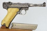 Goring Presentation, Silver Engraved Krieghoff Luger - 4 of 16