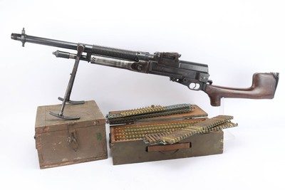 Scarce Brazilian Hotchkiss M1909 - w/ Loading Tool and Strips - Transferable Machine Gun - Image 1 of 23