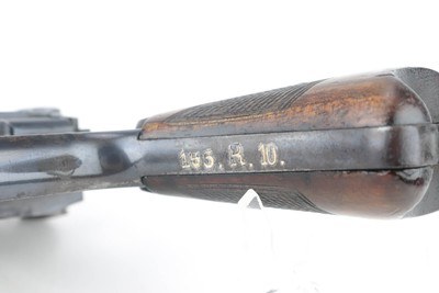 Scarce Bergmann Model 1910 - German Occupation, Unit Marked - Image 10 of 12