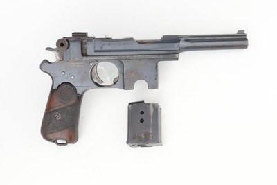 Scarce Bergmann Model 1910 - German Occupation, Unit Marked - Image 2 of 12