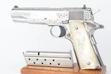 Engraved, Nickeled Colt Government Model Series 80 - .38 Super - Image 3 of 17