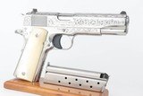 Engraved, Nickeled Colt Government Model Series 80 - .38 Super - Image 4 of 17