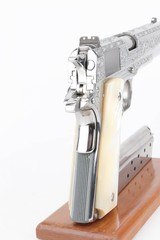 Engraved, Nickeled Colt Government Model Series 80 - .38 Super - Image 2 of 17