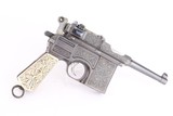 Beautiful, Engraved Mauser Bolo Model 1921 - Ivory Grips - Image 3 of 13