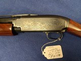 Winchester Model 12 12 ga. Milled Rib Trap etched by Phil Klundt - 7 of 9