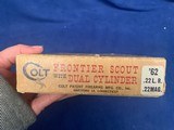 Colt Frontier Scout 22 Revolver with Dual Cylinder 1968 gun NIB - 2 of 6