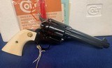Colt 44-40 Single Action Army 5 1/2 inch Royal Blue Factory Ivory - 4 of 8