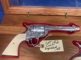 Colt SAA 2nd Gen .45 Revolver Set Engraved w/ Ivory - 4 of 8