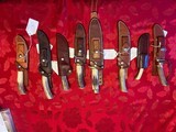 Randall Collection of 8 stag knives 1970s era