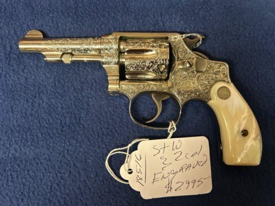 Smith and Wesson 32 Cal Factory Engraved Pearl Grips