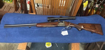 Merkel O/U Double Rifle 7x65r over 5.6x50r with Zeiss 6x24 Scope