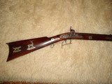 Beautiful Signed Kentucky / Pennsylvania Percussion Rifle Multiple Silver and Brass Inlays - 1 of 15
