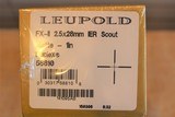 Leupold FX-II 2.5X28mm IER Scout new in unopened box - 1 of 3