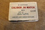 Lake City Army Ammunition 20 Cartridges .30 Match - 5 of 5