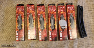 Seven GSG-5 22 round magazines .22 LR