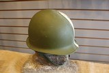 US GI M1 Helmet, fiber liner, rear seam, fixed bale
