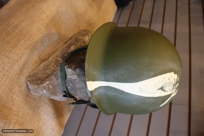 US GI M1 Helmet, fiber liner, rear seam, fixed bale - Image 2 of 10