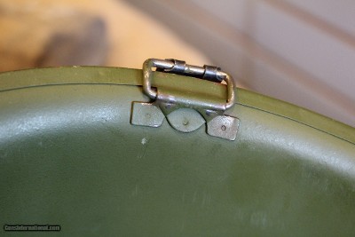 US GI M1 Helmet, fiber liner, rear seam, fixed bale - Image 8 of 10