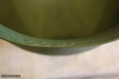 US GI M1 Helmet, fiber liner, rear seam, fixed bale - Image 5 of 10