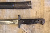 British P107 bayonet for Enfield No. 1 MK III, Wilkinson marker, leather scabbard - 7 of 11