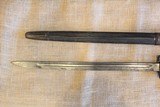 British P107 bayonet for Enfield No. 1 MK III, Wilkinson marker, leather scabbard - 9 of 11