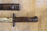 British P107 bayonet for Enfield No. 1 MK III, Wilkinson marker, leather scabbard - 3 of 11