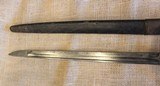 British P107 bayonet for Enfield No. 1 MK III, Wilkinson marker, leather scabbard - 4 of 11