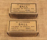Federal Cartridge Corporation .38 Special M41 ball cartridges