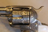 Never fired Uberti 1873 Limited Ed Engraved Cattleman Revolver NM Stainless Steel .45 Colt, 4.75”, Pearl Style Grip, Stainless Finish - 6 of 23