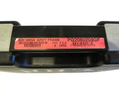 Glock G20 G4 Gray 10mm 15rd - 15+1 Rounds - Image 2 of 13