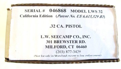 Seecamp LWS-32 Stainless 32 ACP Pistol - 6 Rounds | Stainless/Silver - Image 2 of 8