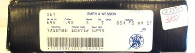 Smith & Wesson Model 645 .45 ACP, Unfired with Box & Papers - Image 2 of 11