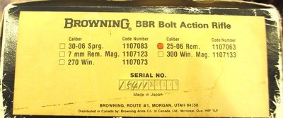 Browning BBR .25-06 Rem, Leupold M8 6X Scope, Original Box - Image 2 of 19