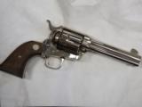 Colt Single Action Army .45 Colt, 4 3/4" Factory Nickel, with box, papers, mint! SALE PENDING! - 1 of 21