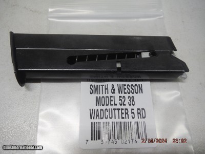 Smith & Wesson Model 52 5rd .38 Wadcutter Magazine Made by Triple K USA