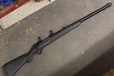 Austin & Hallock
50 cal Bolt Action In Line Muzzleloader With Leupold Rings Excellent