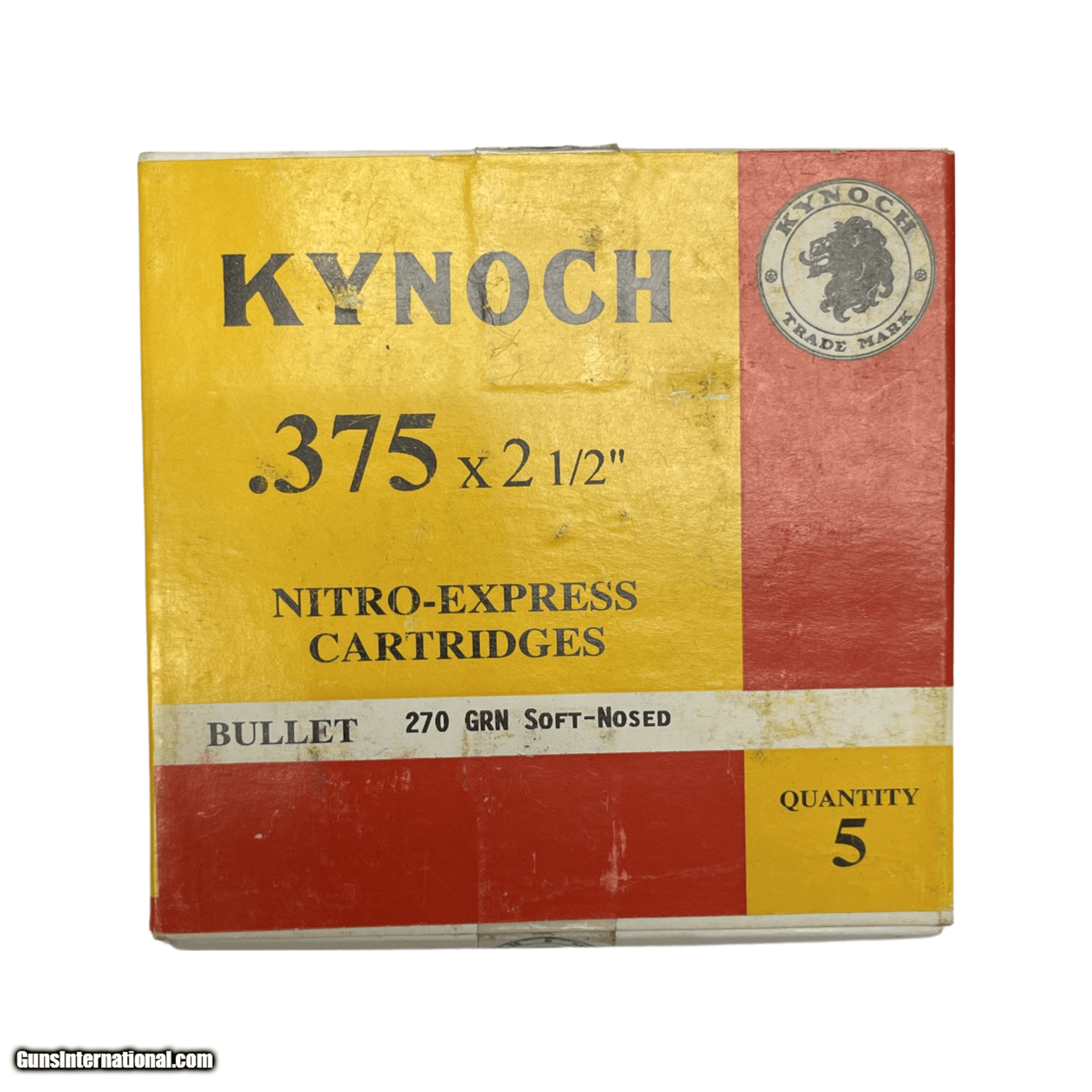 Kynoch 500/465 NE 3 1/4” - 270 GRN Soft Nosed - 5 Rounds Per Box