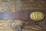 UNISSUED Civil War Indian Wars Pattern 1856 Infantry Waist Belt, US Plate & Keeper - 9 of 14