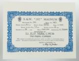 Smith & Wesson .357 Registered Magnum United States COAST GUARD Rear Admiral K. P. Maley Original Box Letter HISTORICAL DOCUMENTS McGivern Gold Bead - 7 of 9