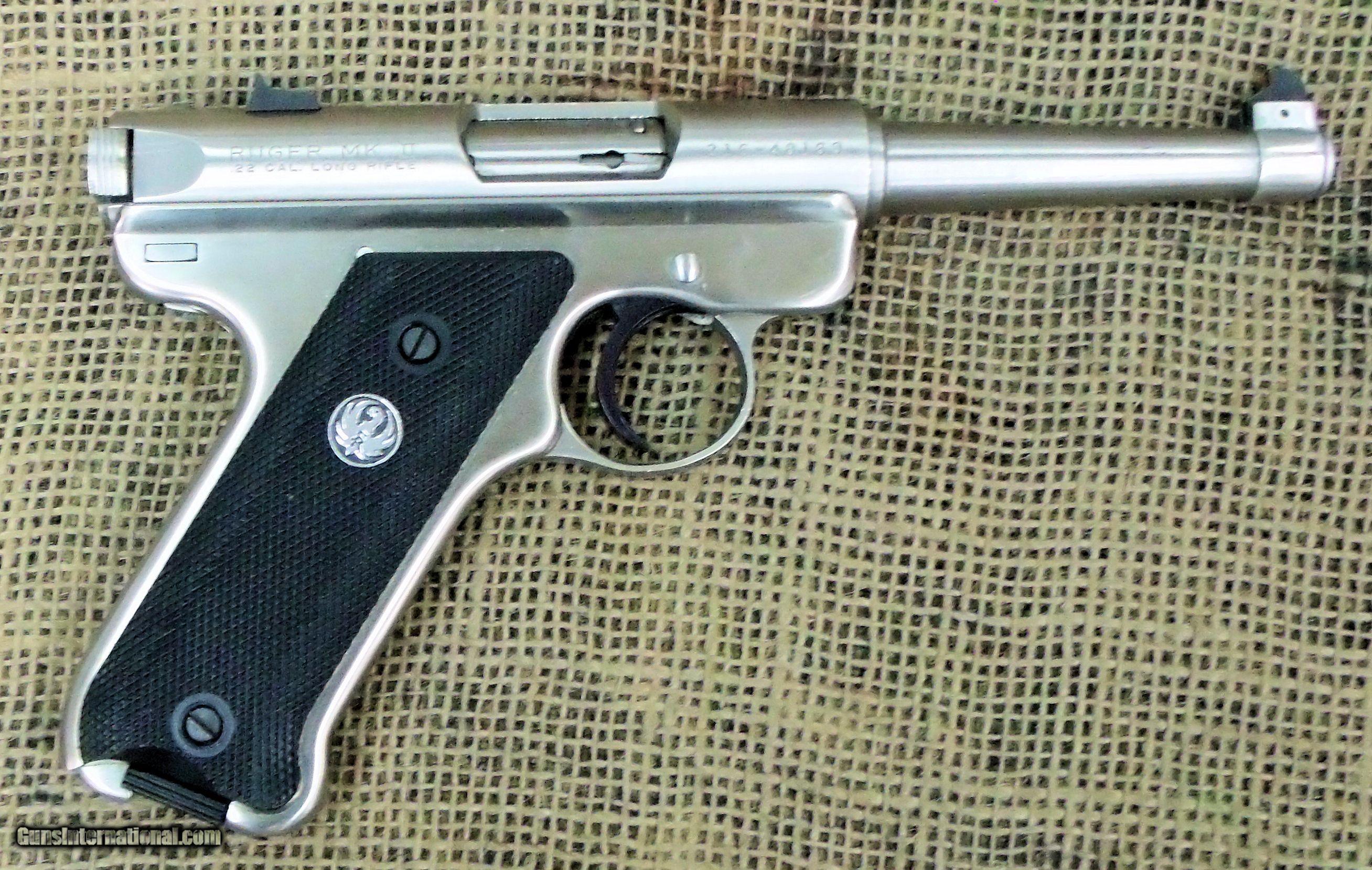 RUGER Mark II Standard Auto Pistol, Stainless, 22LR Cal.