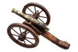 Vintage Miniature Cannon with Wood Carriage - 1 of 5